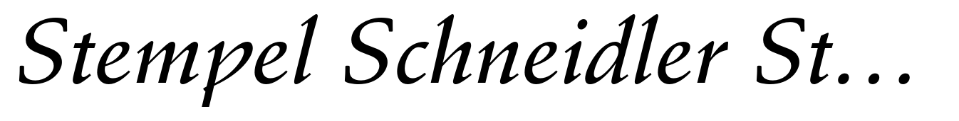 Stempel Schneidler Std Medium Italic